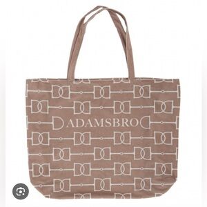 Adamsbro velvet Equestrian Tote Tan with horse bits brand new with tags.
